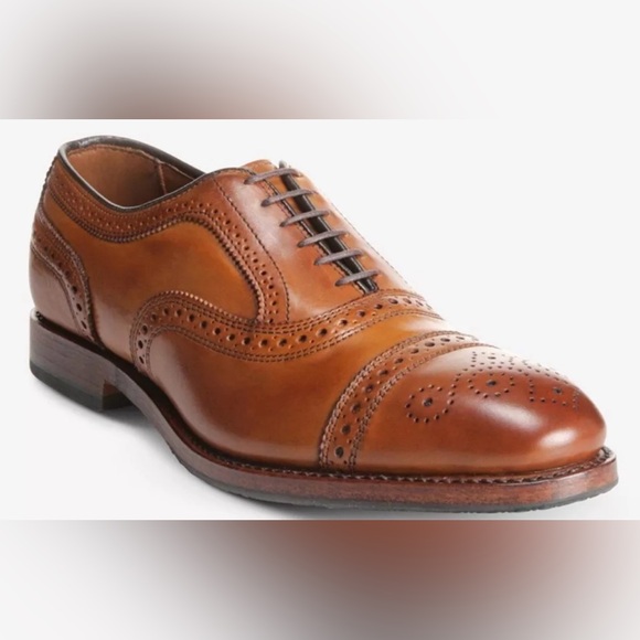 Allen Edmonds Strand Oxford Walnut Brown Lace Up Dress Shoes